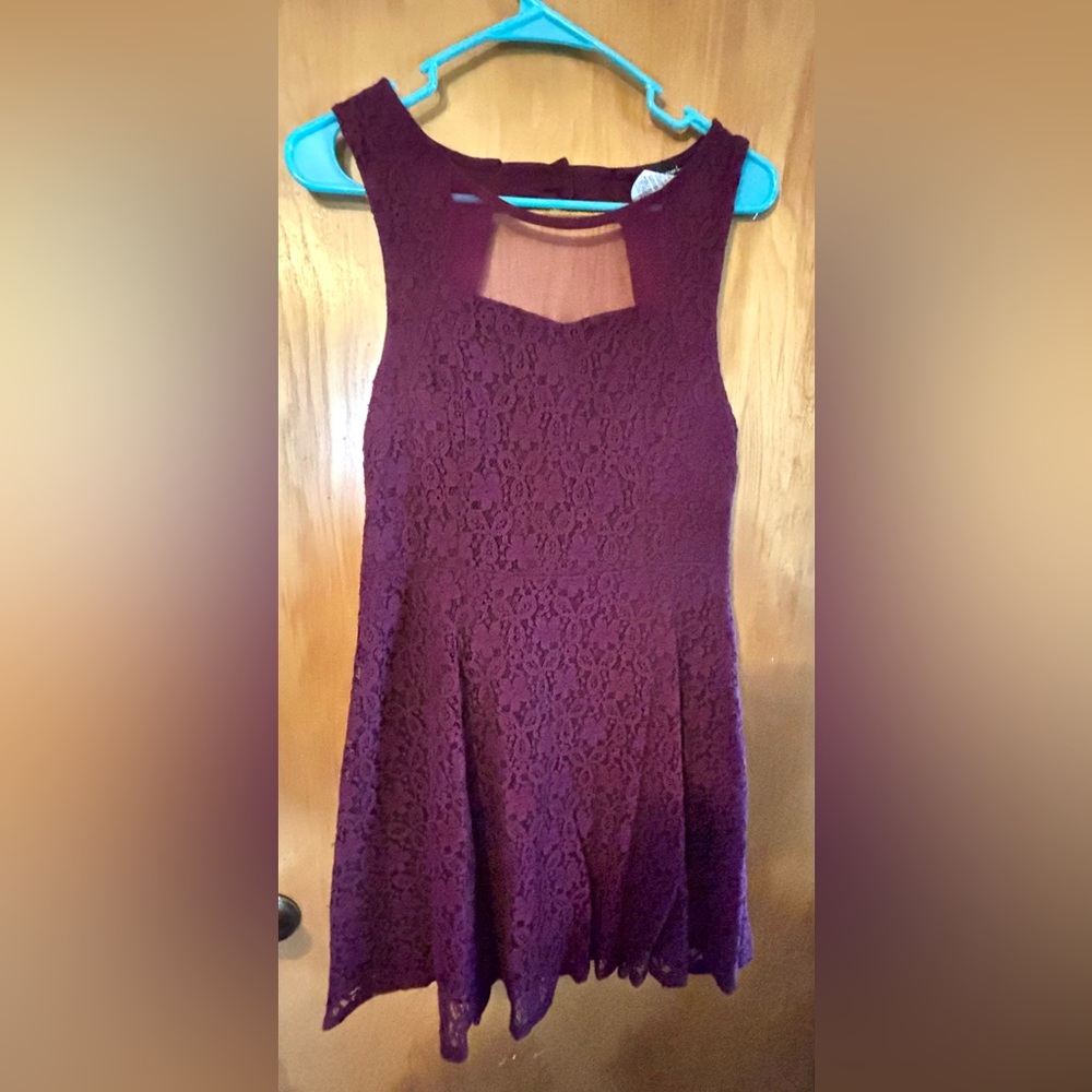 Floral burgundy dress